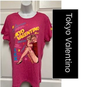 Tokyo Valentino Pink Good Girls Go To Heaven Tee